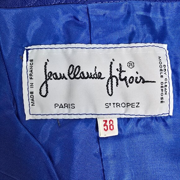 Jean Claude Jitrois Corset Size 38 Top Blue Leather Strapless Made in France - Picture 9 of 10